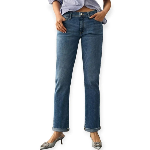 Anthropologie Pilcro Slim Boyfriend Fit Jeans Medium Blue Wash 27 - Picture 1 of 16